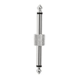 Maxbell 5x6.35 mm 1/4 Jack Plug Male to Male Guitar Coupler Adapter Connector Silver