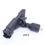 Maxbell 2x Removable Fishing Rod Tube Holder Rotatable Tackle Track Mount Kayak Boat