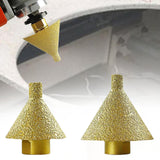 Maxbell 2pcs Diamond Beveling Chamfer Bit M14 Trimming Holes for Marble Granite