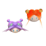 Maxbell 2pcs Doll Head Keychains Party Favors Hanging Charms Bag Charms for Handbag