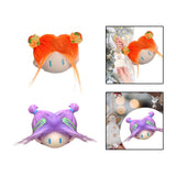 Maxbell 2pcs Doll Head Keychains Party Favors Hanging Charms Bag Charms for Handbag