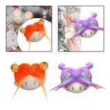 Maxbell 2pcs Doll Head Keychains Party Favors Hanging Charms Bag Charms for Handbag