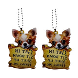 Maxbell Puppy Ornaments Crafts Rear Mirror Accessories for Van Window Women