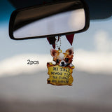 Maxbell Puppy Ornaments Crafts Rear Mirror Accessories for Van Window Women