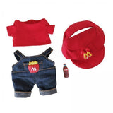 Maxbell 2xDoll Clothes for 15cm Plush Doll Stylish Soft Plush Doll Accessories Cartoon