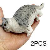 Maxbell 2x Cat Model Statue Collectible Realistic for Cabinet Living Room