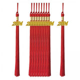 Maxbell 3x10x Graduation Cap Hat Tassel Academic Charm Supplies Ceremonies Accessories red