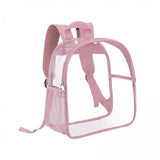 Maxbell 2xClear Backpack Waterproof Transparent PVC Backpack for Events Travel College Pink