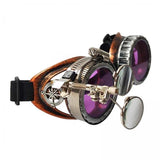 Maxbell 4xFashion Steampunk Glasses Ocular Loupe Photo Prop Colored frame Sunglasses Purple