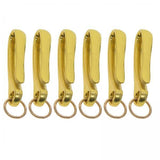 Maxbell 2x6Pcs Japanese Fish Hook Keychain Belt Clip Purse Wallet Holder Key Aureate