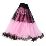 Maxbell 2xClassical Ballroom Dance Skirt Clothing Big Swing Spanish Skirts Dancewear Pink