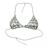 Maxbell 5xWomen's Body Chain Sleeveless Stylish Lingerie for Festival Streetwear Beach Silver