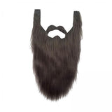 Maxbell 2xLong Beard Costume Adult Kids Dwarf Gnome Beard for Festive Party Supplies Gray