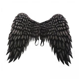 Maxbell 2xNon Woven Fabric Angel Wings Mardi Gras Halloween Cosplay Costume Props Black