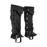 Maxbell 2xPirate Boot Tops Shoes Cover Boot Top Covers for Stage Performance Carnivals Black