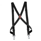 Maxbell 4xMens Womens Suspender X Shaped Elastic Straps Hook Suspenders Adjustable Black