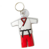 Maxbell 6xTaekwondo Keychain Metal Keyring Cute Bag Charms Key Holder Sports Keychains Red