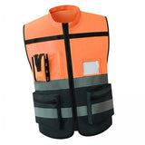 Maxbell 4xHigh Visibility Vest Breathable Work Road Lightweight Safety Reflective Vest XL Orange