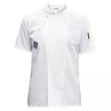 Maxbell 2xChef Jacket Short Sleeve Cooking Clothes Simple Chef Coat for Restaurant White M