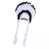 Maxbell 4xFeather Headdress Indian Hat Headwear for Performance Party Carnival Costume Style B