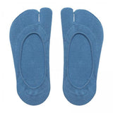 Maxbell 3xWomen 2 Toe Flip Flop Socks Women No Show Toe Socks for Loafer Shoes Sneaker Dark Blue