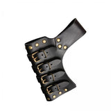 Maxbell 2xMedieval Sword Frog with Adjustable Buckle Cosplay Leather Sword Sheath Belt Black
