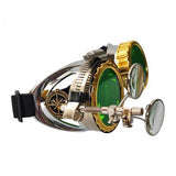 Maxbell 2xFashion Steampunk Glasses Ocular Loupe Photo Prop Colored frame Sunglasses Green