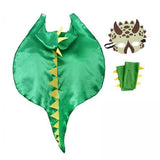 Maxbell 3xDragon Clothing Trick or Treating Cape Cosplay Cartoon for Halloween Gifts Green