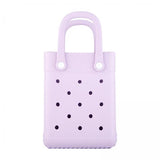 Maxbell 3xBeach Tote Bag Summer Waterproof Open Tote Bag for Women Lightweight Handbag Light Purple