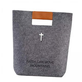 Maxbell 2xFelt Tote with Handle Handbag Church Bible Carrying Case Christian Gifts