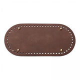 Maxbell 3xDIY Crochet Bag Bottom Pad with Holes Purse Bottom Base PU Leather 12cmx25cm