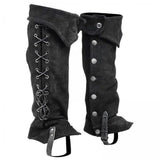 Maxbell 3xPirate Boot Cover Steampunk Renaissance Knight Warrior Costume Accessories Black