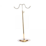Maxbell 2xHandbag Display Stand Multifunctional Bags Display Holder with Hanging Hook Gold