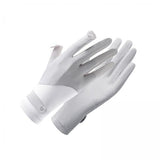 Maxbell 5xWomen Sun Protection Gloves Hiking Golfing Biking Cycling Gloves Full Finger White Gray Fingers