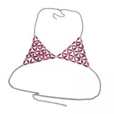 Maxbell 2xWomen's Body Chain Sleeveless Stylish Lingerie for Festival Streetwear Beach Pink