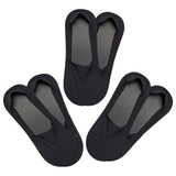 Maxbell 2xMens Boat Liner Socks Invisible Low Cut No Show Breathable Cotton Bottom Black