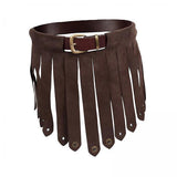 Maxbell 2xMedieval Fringe Tassel Belt Skirts Costume Accessories Cosplay Short Dress Brown