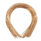 Maxbell 2x50Pcs Plain Metal Headbands for Crafts Hair Band Handmade Thin Wire Hairband Gold