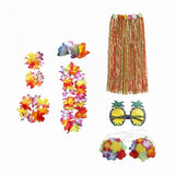 Maxbell 4xhawaiian Skirt Costume Set Fancy Dress Luau National Dress Cosplay 60cm Multicolor