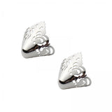 Maxbell 3x2 Pieces Metal Shoes Pointed Protector Supplies Elegant Women Shoes Tips Cap Silver