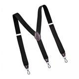 Maxbell 3xFashion Men's Suspenders Pants Adjustable Unisex Adjustable Y Back Black