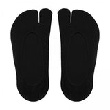 Maxbell 2xWomen 2 Toe Flip Flop Socks Women No Show Toe Socks for Loafer Shoes Sneaker Black