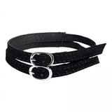 Maxbell 5xShoe Strap Holder with Buckle Shoelace Accessories Anti Loose for Women Lady suede black