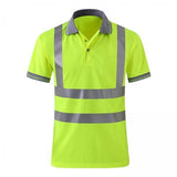 Maxbell 4xReflective Construction Shirts Work Wear Shirts for Construction Cycling Men 3XL Yellow