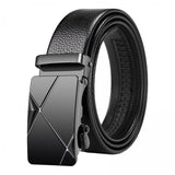 Maxbell 2xAutomatic Buckle Belt Business Belt for Men's Gift Business Suit Middle Aged Style A