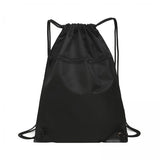 Maxbell 2xTravel Nylon Drawstring Bag Sack Beach Gym Backpack Shoes Bags Black