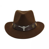Maxbell 4xCasual Cowboy Hat Wide Brim Props Lightweight for Women Men Adults Holidays Coffee
