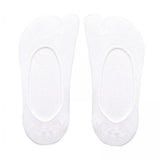 Maxbell 3xWomen 2 Toe Flip Flop Socks Women No Show Toe Socks for Loafer Shoes Sneaker White