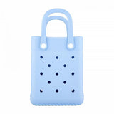 Maxbell 2xBeach Tote Bag Summer Waterproof Open Tote Bag for Women Lightweight Handbag Light Blue