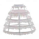 Maxbell 2xCage Hoop Skirt Petticoat Crinoline Underskirt Pannier for Gown Prom Wedding
